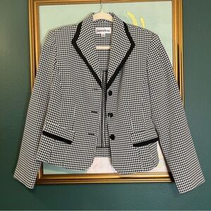 Danny & Nicole Vintage Checkered Plaid Suit Jacket Sz 8